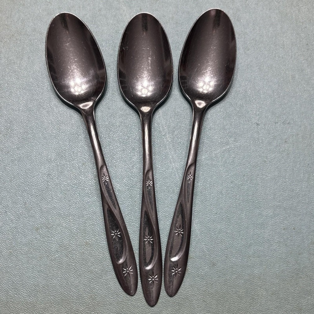 3‎ International Silver Americana Star Stainless USA TeaSpoons Flatware
